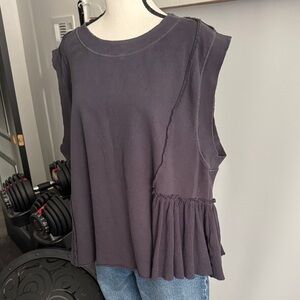 We The Free Charcoal Sleeveless Muscle Tee